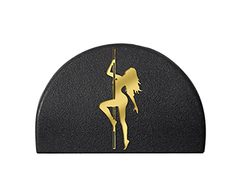 NDZ Performance Jentra JP-1 Grip Slug Plug for Glock 17 19 20 21 22 23 24 31 32 34 35 37 38 GEN 1-3 Custom Engraved - Stripper Pole Girl - Light Gold Paint Fill
