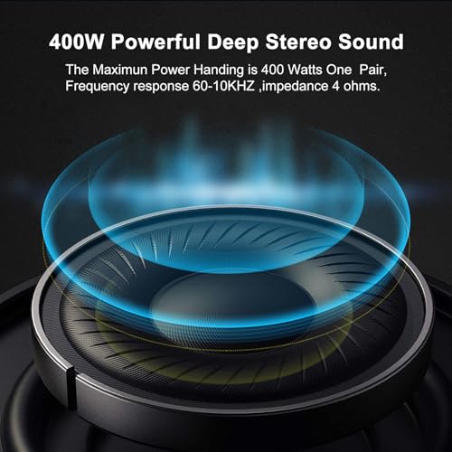 STUDIOFINIX 6.5 Inch Rock Speakers Outdoor Waterproof Wired Passive, Deep Bass & Superior Timbre & IPX6 Weatherproof Design for Garden Yard Patio Pool Deck (Pair 400 Watt) by STUDIOFINIX - Image 3