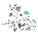 RoomMates RMK2687SCS Blossom Watercolor Bird Branch Peel And Stick Wall Decals ,Multi Color
