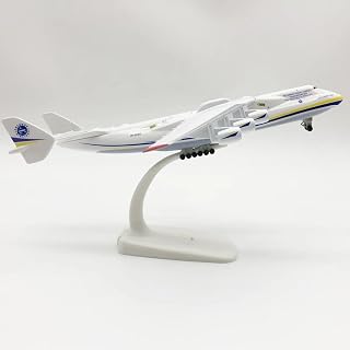 Antonov An-225 An-124 Mriya Airplane Model 1/400 Aircraft ABS Plane Model with Stand for Collections or Gift (Ukrainian Painting)