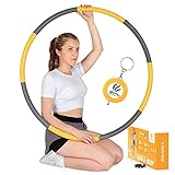 Weighted Hoola Hoop for Adults - Calorie Burning Exercise Hula Hoop - 2.4 lb Hula Hoops Weighted, 34 Inches Wide - Portable Fitness Tool for Home Workout - Smooth & Soft Padding, Stainless Steel Tube