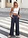 Anbech Women's Wide Leg Baggy Casual Sweatpants with Pockets, Tummy Control Casual Lounge Joggers, Soft Winter Warm 2025 Fashion Pants Blue