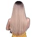 AISI HAIR Long Ombre Wig Mixed Color Brown Mixed Blonde Straight Wigs for Women Heat Resistant Middle Part Synthetic Blonde Wig High Density Long Hair Wig for Women