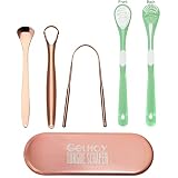 Tongue Scraper for Adults Kids 4Pcs, Tongue Cleaner for Oral Care, Silicone Tongue Brush Double-Side