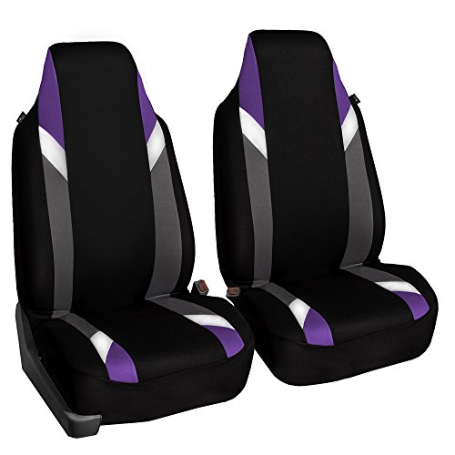 FH Group Front Set Cloth Car Seat Covers for Bucket Seats,1-Piece Seat Cover, Universal Fit, Airbag Compatible, SUV, Van Seat Cover, Purple by FH Group - Used condition - US$10.21