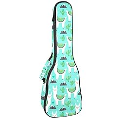Housse pour ukulélé – Motif alpaga – Rembourrage épais en éponge de 10 mm – 53,3 cm – Avec sangles réglables pour… - Les Beatles, Paul McCartney, John Lennon, RIngo Starr, George Harrison