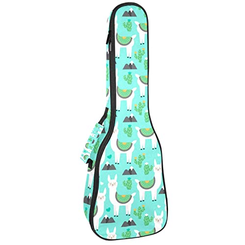 Housse pour ukulélé – Motif alpaga – Rembourrage épais en éponge de 10 mm – 53,3 cm – Avec sangles réglables pour… - Les Beatles, Paul McCartney, John Lennon, RIngo Starr, George Harrison Housse pour ukulélé - Motif alpaga - Rembourrage épais en éponge de 10 mm - 53,3 cm - Avec sangles réglables pour…