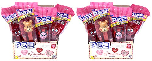 Pez Valentine's Day Candy Dispensers Individually Wrapped Candy and Dispensers