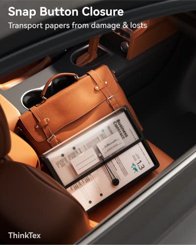 Thinktex Plastic Expanding File Folder, Transparent Envelopes With Elastic Closure, No Dividers, Large Capacity, Fit Letter/A4 Size - 3 Packs #TOP2