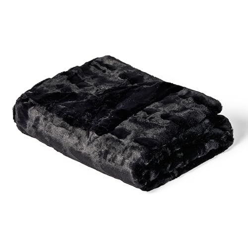 Minky Couture Sorbet Blanket - Ultra-Soft Throw for Silky Smooth Comfort - Premium Decorative Throw Blanket - Midweight, Breathable Fabric - Machine Washable Adult, Black