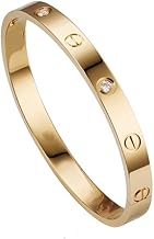 18K Gold Plated Stainless Steel Openable Crystal Cuff Bangle Bracelet for Mother Sister Wife Girlfriend | Friendship Couple Wedding Gifts | Anti Tarnish Jewellery in Rose Gold