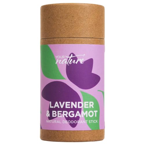 Image of Your Nature Natural Deodorant Stick 60g - Lavender & Bergamot - Aluminium Free, Plastic Free, Vegan