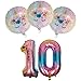 Produktbild DIWULI Einhorn Deko Kindergeburtstag 10 Jahre - Luftballons