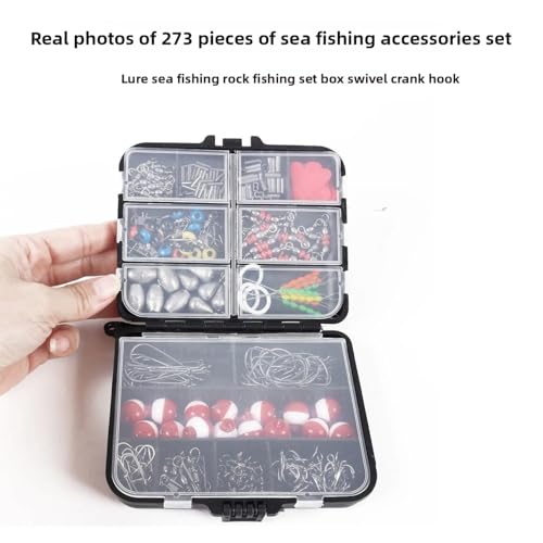 Set de accesorios de pesca con 273 piezas en caja miniatura 4