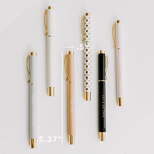 Sweet Water Decor Metal Boss Lady Pen Set Inspirational Motivational Quotes Ballpoint Pen Chic Office Decor Gifts For Women Desk Supplies Accessories Gold Cute Pen Sets School Girly Cubicle Bosses #TOP5