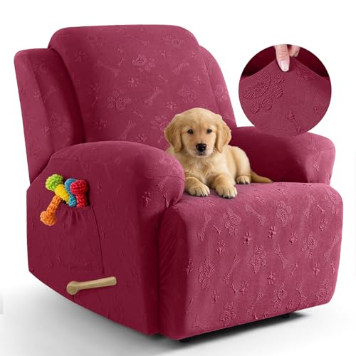 Ruaozz Recliner Chair Covers, 4 Pieces Recliner Co...