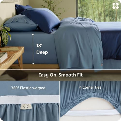 Image of Bedsure PureWoven 100% Viscose Derived from Bamboo King Size Sheet Set 3PCS