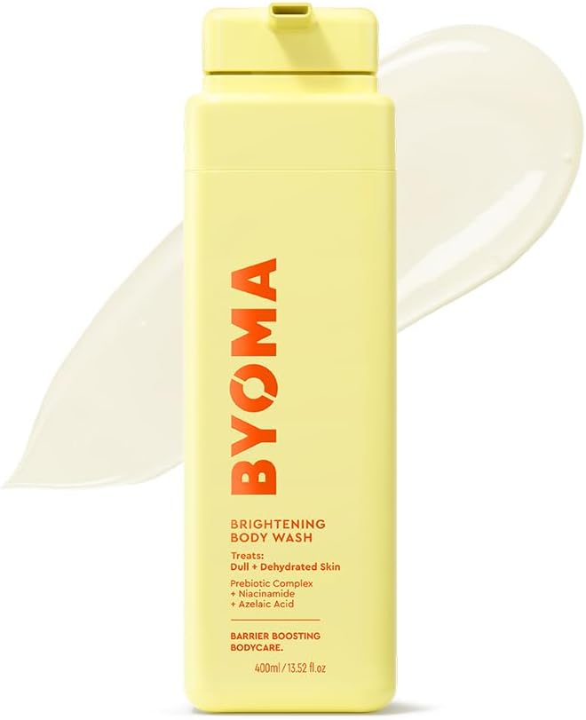 BYOMA Brightening Body Wash | Creamy Formula, Niacinamide & Azelaic Acid, Brightens & Evens Tone, Skin Barrier Repair, For Dull, Dehydrated Skin