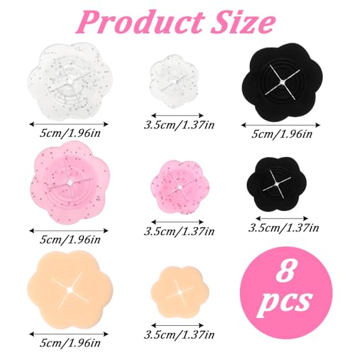 Classicseali 8pcs Shirt Clips to Tighten,Silicone Clothing Cinch Clip, Flower Shape Shirts Cinches Clip for Women, Used to Tighten Clothes,for Slimming Dresses, Shirts,4 Colors