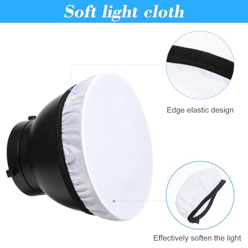 4 STK 18cm Licht Diffusor Socke, Weiße Universal Weiche Lampenschirm Reflektor, Standard Diffusor Lampe Abdeckung, Fotografie Licht Weichen Tuch Für Studioblitzreflektoren Und Videoaufnahmen