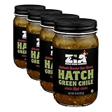 ZIA GREEN CHILE COMPANY Roasted Hatch Green Chile - Hot, 16 OZ (Pack of 4)