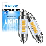 SOFOC Lampadina Festoon 36MM LED Luce Auto Targa Bianco caldo 2Pcs
