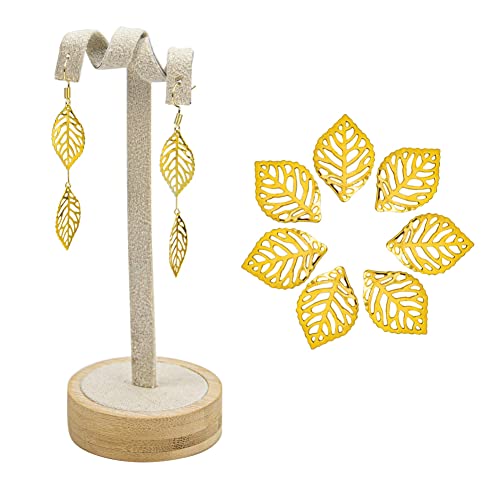 Auear, 150 Pack Multicolor Hollow Leaf Charms Ornaments Metal Leaf Crafts Pendant For Jewelry Making Diy Craft Earring Accessories #TOP4