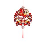 【Polyvalence】Cette décoration suspendue pour le Nouvel An chinois s'accroche facilement aux portes, fenêtres, murs ou à tout autre endroit de votre choix dans votre maison pour créer une ambiance chaleureuse et festive pour la Fête du Printemps.