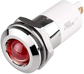 M16R-24R, LED Indicator, 16mm Panel Hole, Round Head Type, Red, 24V DC