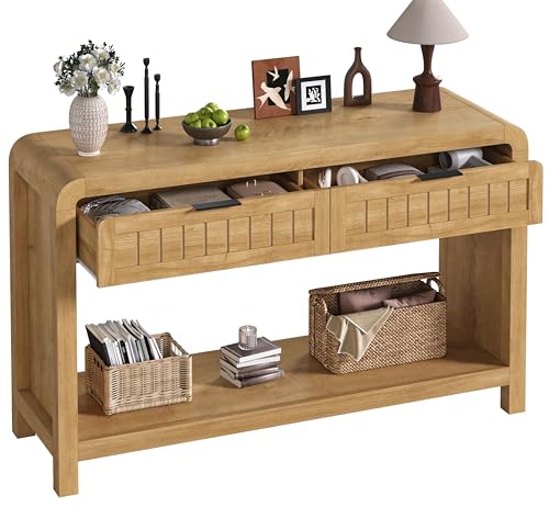 TVU Console Table with 2 Drawers, 47 Inch Entryway Table