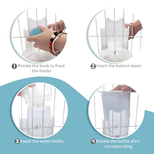 Yummy Sam Gaiola Suspensa Automática para Comida de Animais de Estimação, Dispensador de Garrafa de