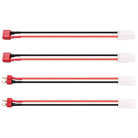 Makerstack 4pcs Connector to Deans T Style Plug Cable connector for Tamiya for RC ESC Lipo Battery Connector Plug Wire Cable Cover
