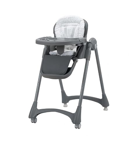 Trona Bebé SOJA - Altura Regulable 7 Posiciones, Respaldo Reclinable, Plegado Compacto, Bandeja Doble Ajustable, Arnés 5 Puntos, Textil Lavable - Árbol Asalvo