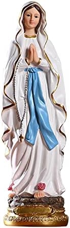 sharprepublic Roman Catholic Sculpture Resin Tabletop Statue Decorative Figurine Figure Our Lady of Lourdes Virgin Mary Statue 30cm Height