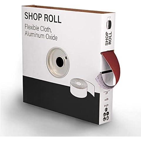 VSM 1" x 50yd (150'), 180 Grit (Very Fine) Aluminum Oxide Sanding Shop Roll, F-Weight Cotton Cloth Backed Sandpaper Roll for Hand Finishing, Woodworking, Metal Working, Polishing Cover
