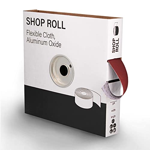 VSM 1-1/2" x 50yd (150'), 320 Grit (Extra Fine) Aluminum Oxide Sanding Shop Roll, F-Weight Cotton Cloth Backed Sandpaper Roll for Hand Finishing, Woodworking, Metal Working, Polishing by VSM - Used condition - US$11.52