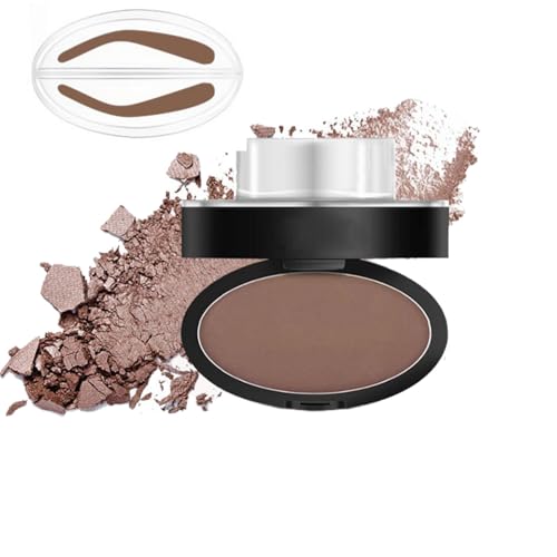 Eyebrow Seal Stamp Powder - Light Brown Complete Nature Tinting Coloring Kit - Easy and Natural Looking Brows Waterproof Eyebrow Powder Kit for Flawless Eye Brows Make Up