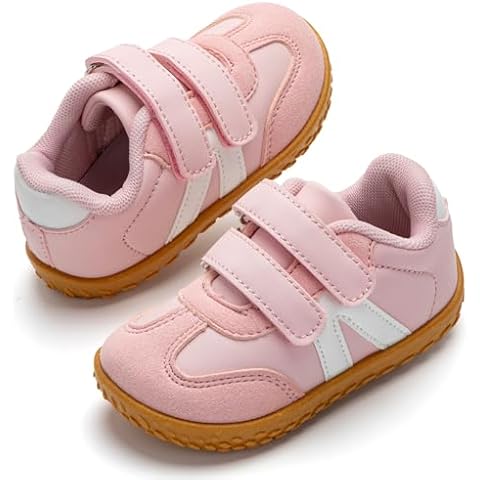 tombik Toddler Girls Lightweight Sneakers Pink White Cover