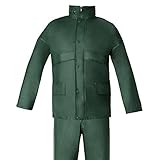 WOLFPACK LINEA PROFESIONAL Traje de Agua Impermeable Verde Poliuretano Talla 7-L