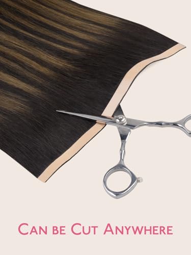 Image of WENNALIFE Multi-Piece Tape in Hair Extensions Human Hair, Tape in Weft