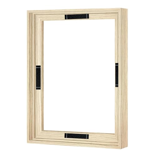 Abtgt Canvas Floating 11x14 Frame with 0.9" Deep, Natural, With Adhesive