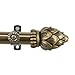Rod Desyne Bud Curtain Rod, 48 by 84-Inch, Antique Brass