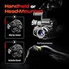 GOYOJO Night Vision Goggles Helmet-Mounted Monocular | 1080P HD NVG with 3X Zoom & Adjustable Infrared | IP66 Waterproof for Hunting, Surveillance, Camping | Built-in Compass (100% Darkness)