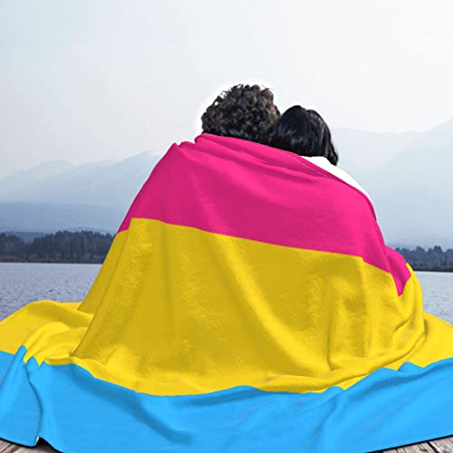 Pansexual Pan Pride Flag Lgbt Gay Full Fleece Throw Cloak Wearable Blanket Flannel Fluffy Comforter Quilt Nursery Bedroom Bedding King Size Plush Soft Cozy Air Conditioner Blanket #TOP6