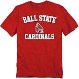 LOGOVISION Ball State University Campus Classic Unisex Adult T Shirt, Red, Medium