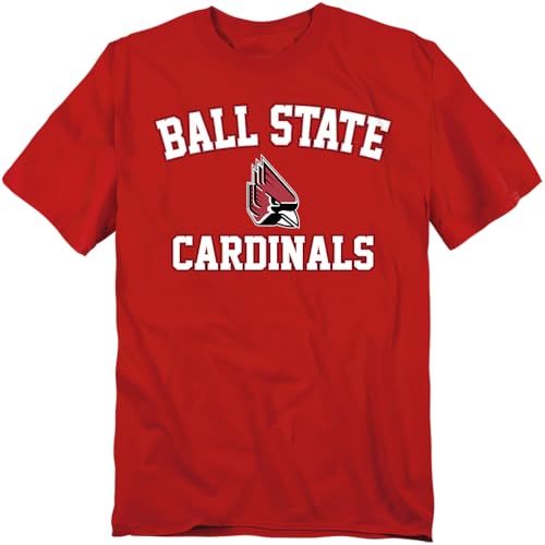 LOGOVISION Ball State University Campus Classic Unisex Adult T Shirt, Red, Small