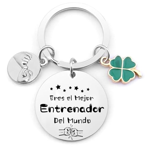 VZIUYTRE Llavero de Regalo para Entrenador de Baloncesto, Acero Inoxidable, con Mensaje Inspirador en Español, Regalos para Entrenadores, Profesores, Regalo del día del maestro (2)