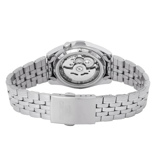 Image of Seiko Men's SNK361 Stainless Steel Analog with Black Dial Watch