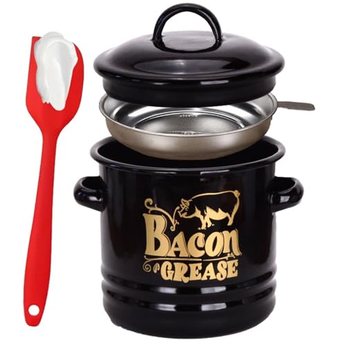 Enameled Container with Strainer
