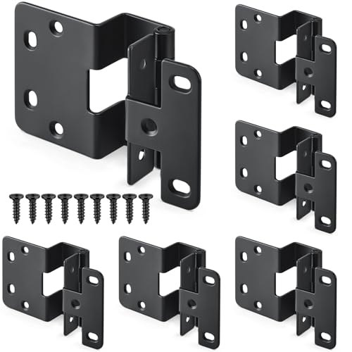 Yaocom 6 Pcs Five-Knuckle Hinge, 270 Degree, Black Steel, Polished, Suitable for 3/4" Thick Doors, Ideal for Hospital, Schools, Commercial Settings by Yaocom - Used condition - US$31.35